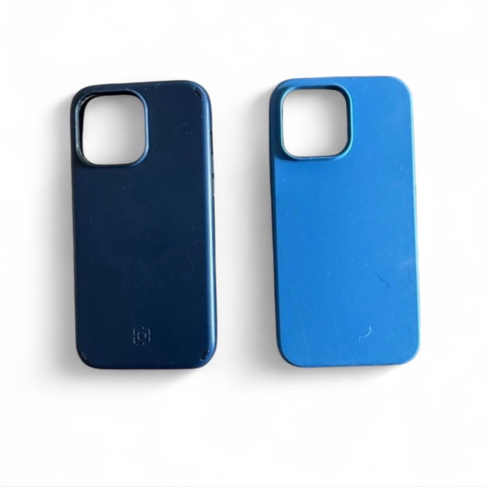 Apple iPhone 14 Pro Max Blue Leather Phone Case Set Incipio and Insignia